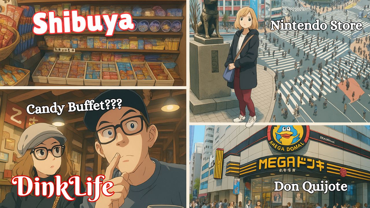 Exploring Shibuya: Japan’s Famous Crossing, Nintendo Store & All-You-Can-Eat Candy!
